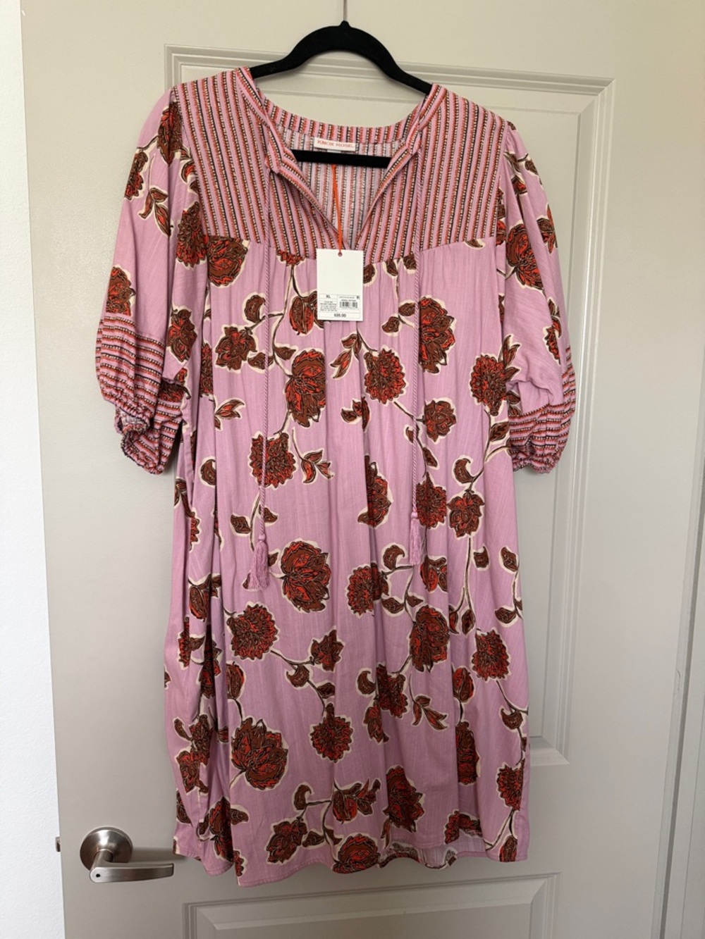 Knox Rose Pink Floral Boho Tunic Dress